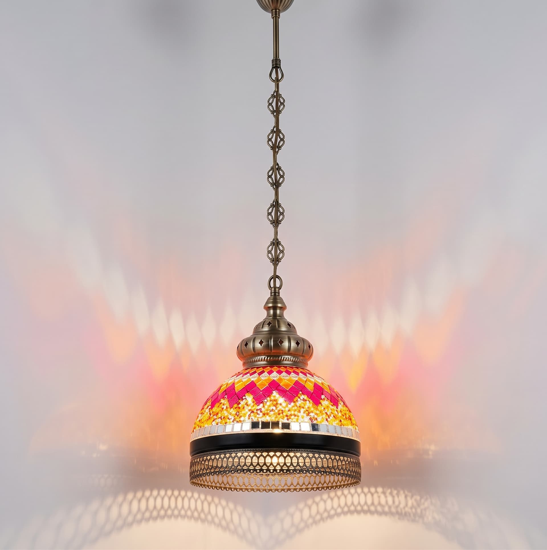 Water Drop Mosaic Pendant Lamp Rose-Golde